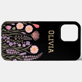 Coques Case-Mate iPhone Fleurs sauvages simples élégantes mignonnes fémini (Verso (horizontal))