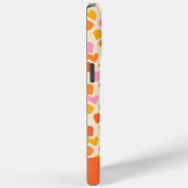 Coques Case-Mate iPhone Fleurs Super Retro Orange Personnalisées (Verso / Droite)