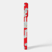 Coques Case-Mate iPhone Fleurs sur rouge (Verso / Droite)