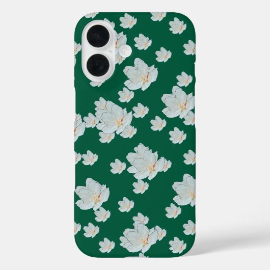 Coques Case-Mate iPhone Fleurs sur vert (Verso)