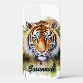 Coques Case-Mate iPhone Fleurs Tiger Pastel Safari Aquarelle Savannah (Verso)