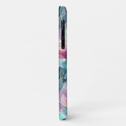 Coques Case-Mate iPhone Fleurs Tons de Bijoux (Dos/Gauche)