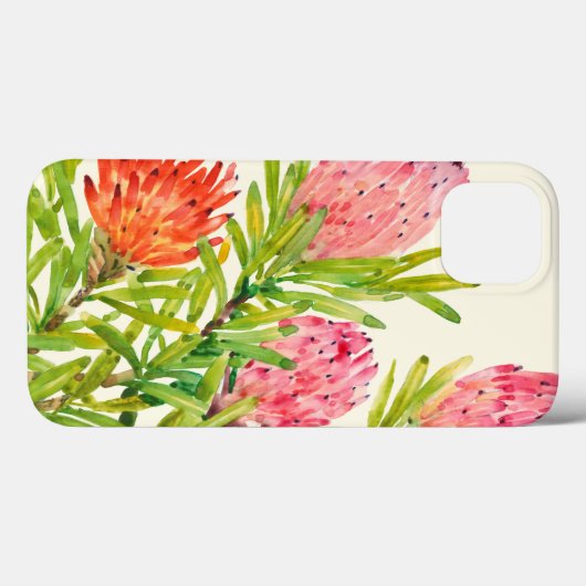 Coques Case-Mate iPhone Fleurs tropicales d'aquarelle (Verso (horizontal))
