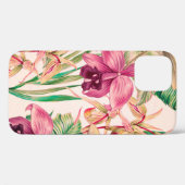 Coques Case-Mate iPhone Fleurs tropicales, fleur d'orchidées, feuilles de (Verso (horizontal))