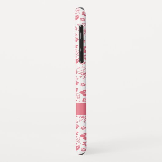 Coques Case-Mate iPhone Fleurs tropicales lumineuses rose vif modernes (Dos/Gauche)