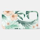 Coques Case-Mate iPhone Fleurs tropicales, motif feuillage luxuriant. (Verso (horizontal))