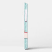 Coques Case-Mate iPhone Fleurs tropicales | Ocean Wave Aqua/Coral Custom (Verso / Gauche)