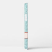 Coques Case-Mate iPhone Fleurs tropicales | Ocean Wave Aqua/Coral Custom (Verso / Droite)