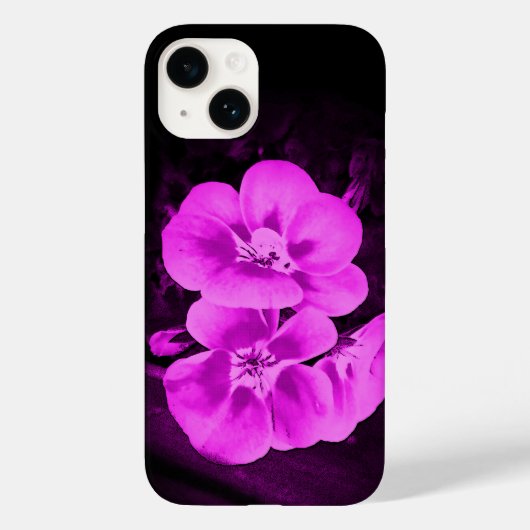 Coques Case-Mate iPhone Fleurs tropicales rose vif (Verso)