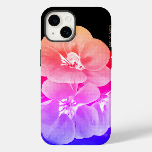 Coque Pour iPhone 14 Fleurs tropicales stylisées arc-en-ciel