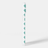 Coques Case-Mate iPhone Fleurs Turquoise Rétro Mi-Siècle Moderne (Verso / Droite)