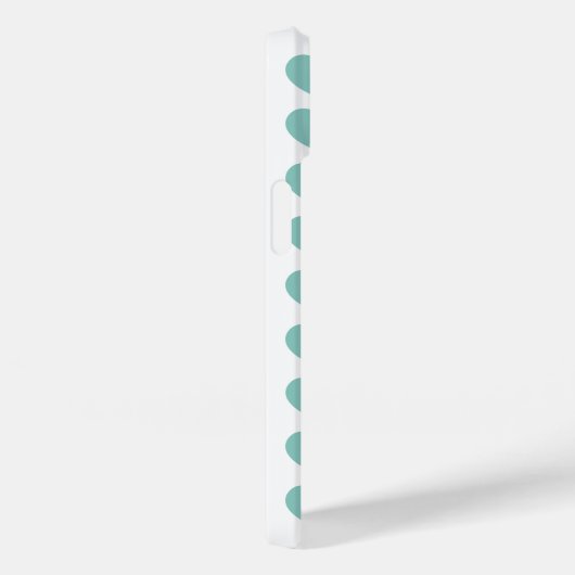 Coques Case-Mate iPhone Fleurs Turquoise Rétro Mi-Siècle Moderne (Verso / Droite)