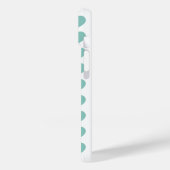 Coques Case-Mate iPhone Fleurs Turquoise Rétro Mi-Siècle Moderne (Verso / Gauche)