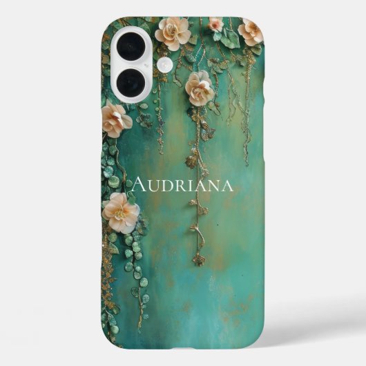 Coques Case-Mate iPhone Fleurs Turquoises rousses romantiques roses (Verso)