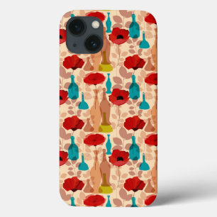 iPhone 13 Case Fleurs, vases et bouteilles motif