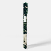 Coques Case-Mate iPhone Fleurs Vert Émeraude Foncé (Verso / Droite)