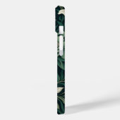 Coques Case-Mate iPhone Fleurs Vert Émeraude Foncé (Verso / Gauche)