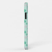 Coques Case-Mate iPhone Fleurs vertes rétro (Dos/Droite)
