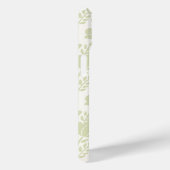 Coques Case-Mate iPhone Fleurs vertes sereines monogrammées (Verso / Droite)