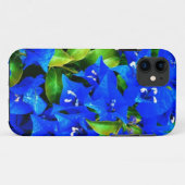 Coques Case-Mate iPhone Fleurs vibrantes de bougainvillée bleue (Dos (Horizontal))