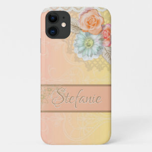 Case-Mate iPhone Case Fleurs vintages II (jaune/orange)