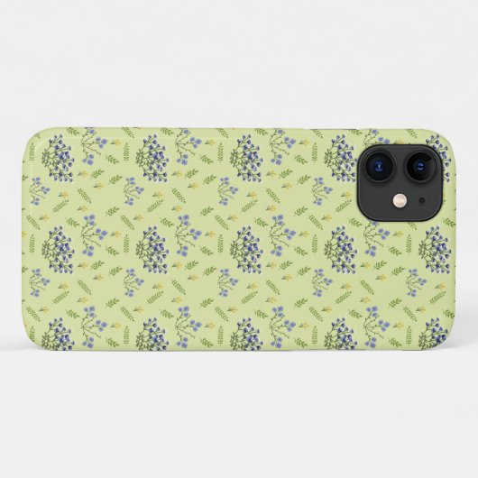 Coques Case-Mate iPhone fleurs violet et jaune motif (Dos (Horizontal))