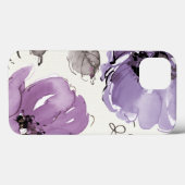 Coques Case-Mate iPhone Fleurs violettes (Verso (horizontal))