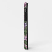Coques Case-Mate iPhone Fleurs violettes avec nom (Dos/Gauche)