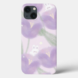 Case-Mate iPhone Case Fleurs violettes avec un petit lapin
