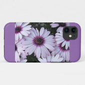 Coques Case-Mate iPhone Fleurs violettes claires avec Arrière - plan viole (Dos (Horizontal))