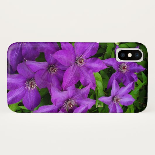 Coques Case-Mate iPhone Fleurs violettes Clematis photo (Dos (Horizontal))