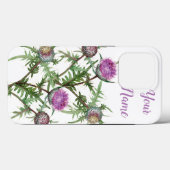 Coques Case-Mate iPhone Fleurs violettes de chardon (Verso (horizontal))
