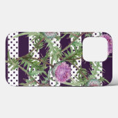 Coques Case-Mate iPhone Fleurs violettes de chardon (Verso (horizontal))
