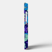 Coques Case-Mate iPhone Fleurs violettes et bleues William Morris (Verso / Gauche)