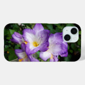 Coques Case-Mate iPhone Fleurs violettes Freesia (Verso (horizontal))
