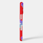 Coques Case-Mate iPhone Fleurs violettes Sur Rouge (Verso / Droite)