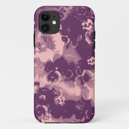 Coques Case-Mate iPhone Fleurs violettes vintages (Dos)