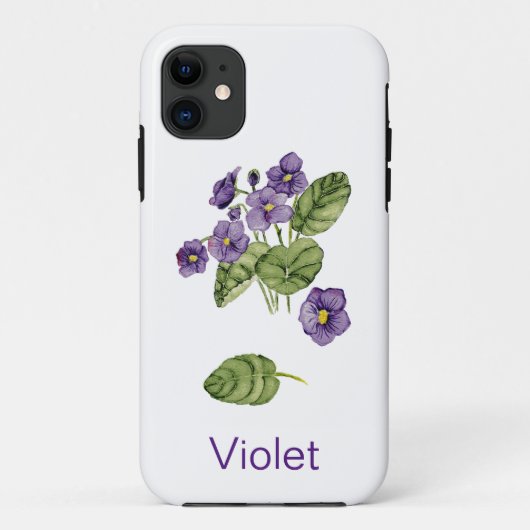 Coques Case-Mate iPhone fleurs violettes violet botanique violet iPhone / (Dos)