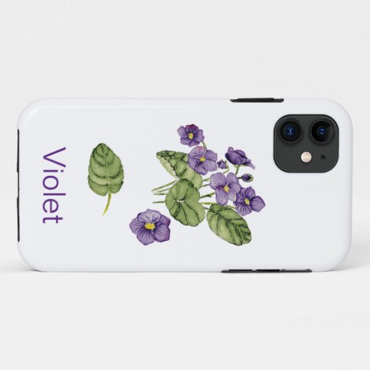 Coques Case-Mate iPhone fleurs violettes violet botanique violet iPhone /  (Dos (Horizontal))