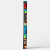Coques Case-Mate iPhone Fleurs virtuelles étranges, pétales bleutés sur ro (Verso / Droite)