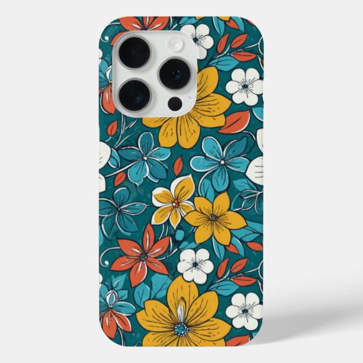 Coques Case-Mate iPhone Fleurs vives, Arrière - plan foncé (Verso)