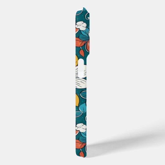 Coques Case-Mate iPhone Fleurs vives, Arrière - plan foncé (Verso / Droite)