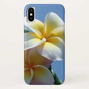 Coque iPhone X Fleurs voyantes de Frangipani de Plumeria