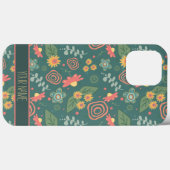 Coques Case-Mate iPhone Fleurs Whimsical mignonnes Nom vert Inspirivité (Verso (horizontal))