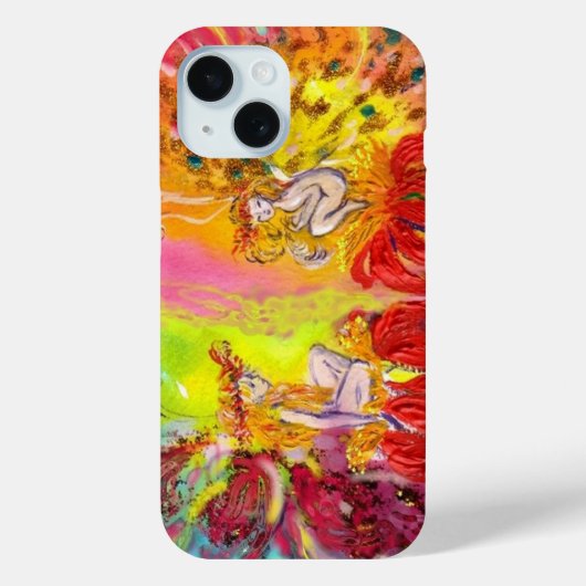 Coques Case-Mate iPhone FLEUVES D'AUBE / Fleurs FLEUES Rose Jaune (Verso)