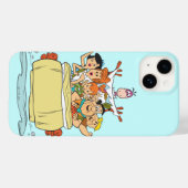 Coques Case-Mate iPhone Flintstones Family Roadtrip (Verso (horizontal))