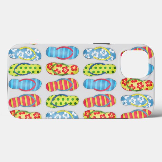 Coques Case-Mate iPhone Flip Flops Plage Tropical Whimsical Cute (Verso (horizontal))