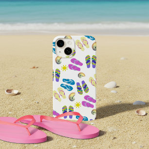 Coque Pour iPhone 14 Flip Flops Sur La Plage