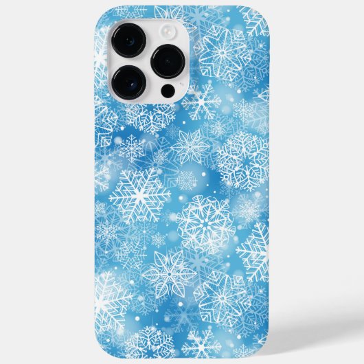 Coques Case-Mate iPhone Flocon de neige bleu (Verso)