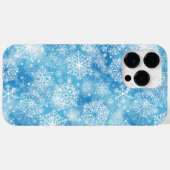 Coques Case-Mate iPhone Flocon de neige bleu (Verso (horizontal))